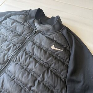 NIKE Golf Aeroloft - Men's Black Full Zip Jacket Extra Large XL - *logo